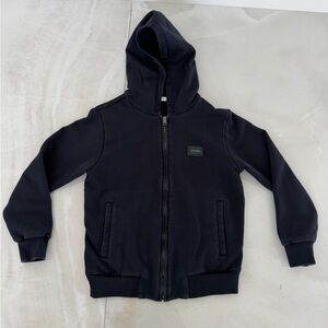 Dolce & Gabbana Kids Unisex Zipped Hoodie with Dolce & Gabbana Logo Plaque